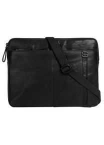 SPIKES & SPARROW Dokumententasche SPIKES & SPARROW "LAPTOP SLEEVE", Damen, Gr. B/H/T: 33cm x 26cm x 4cm onesize, schwarz, Leder, leicht gl&auml;nzend, unifarben, Taschen Dokumententasche, echt Leder