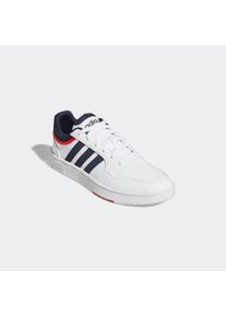 Sneaker adidas Sportswear "HOOPS 3.0", Herren, Gr. 49, wei&szlig; (cloud wei&szlig;, legend ink, vivid rot), Synthetik, Textil, Schuhe Sneaker