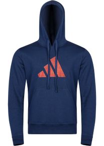 Hoodie adidas Performance "Perfo Script Graphic Hoody" Gr. M, blau, Sweatshirts, Herren, M, Obermaterial: 100% Baumwolle, Hoodie