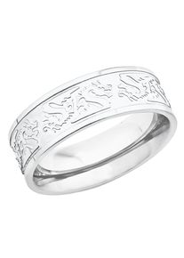 Fingerring Amor "9834310, 9834327, 9834358, 9834365, 9834389" Gr. 19, silber (edelstahlfarben), Fingerringe, Herren, 19, Edelstahl, 7mm, Fingerring