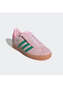 Sneaker adidas originals "GAZELLE COMFORT CLOSURE ELASTIC LACE KIDS", Damen, Gr. 32, gr&uuml;n (clear pink, court gr&uuml;n, bliss pink), Leder, Schuhe Sneaker, f&uuml;r Kinder & Jugendliche