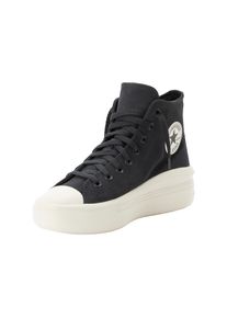 Sneaker Converse "CHUCK TAYLOR ALL STAR MOVE PLATFORM COLORFUL SUEDE", Damen, Gr. 38, schwarz (shadow woods, egret, schwarz), Leder, Schuhe Sneaker