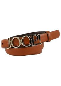 JOOP! Lederg&uuml;rtel JOOP, Damen, Gr. 85, cognac, Rindsleder, G&uuml;rtel Lederg&uuml;rtel, mit Logo-Pinschlie&szlig;e, Breite 2 cm