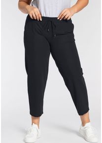 Schlupfhose KjBRAND "7/8 Babsie Jogg Sensitiv", Damen, Gr. 46, N-Gr, schwarz, Web, Obermaterial: 72% Polyamid, 28% Elasthan, 7/8-L&auml;nge, Hosen Schlupfhose, Sommerhose mit Schlupfbund