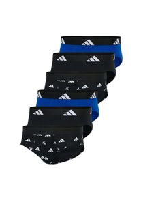Slip adidas originals "Slip 6er Pack", Herren, Gr. XXL, bunt (schwarz, wei&szlig;, blau), Obermaterial: 95% Baumwolle CO. 5% Elasthan EL., Unterhosen Slip