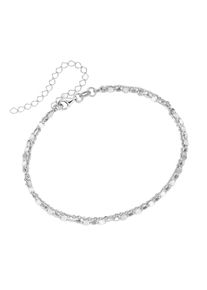 Fu&szlig;kette Smart Jewel "Fusskette zweireihig, ovale Pl&auml;ttchen, Ankerkette, Silber 925", silber, Fu&szlig;ketten, Damen, Silber 925 (Sterlingsilber), Fu&szlig;kette