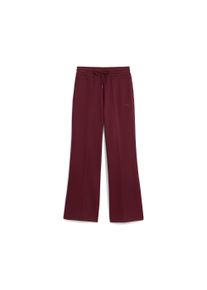 Trainingshose Puma "HER COMFORT HIGH-WAIST STRAIGHT PANTS FL OP", Damen, Gr. XL, N-Gr, rot (ruby shimmer), Fleece, Obermaterial: 68% Baumwolle, 32% Polyester, unifarben, comfort fit normal, Hosen Trainingshose, mit Eingrifftaschen, pflegeleicht, komfortable Passform
