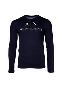 Longsleeve Armani Exchange "Longsleeve 1er Pack", Herren, Gr. S, blau (marine), Obermaterial: 100% Baumwolle CO., Shirts Longsleeve