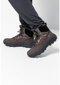 Trekkingschuh Jack Wolfskin "EVERQUEST TEXAPORE HIGH M", Herren, Gr. UK 8,5 - EU 42,5, Normalschaft, braun (cold, coffee), Obermaterial: Synthetik. Obermaterial 2: Textilmaterial. Futter: Polyester, Schuhe Trekkingschuh