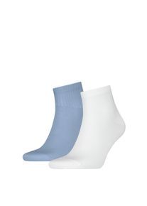 Socken Calvin Klein Jeans "CKJ MEN QUARTER 2P SHADOW RIB LOGO", Damen, wei&szlig; (wei&szlig;, blau), Baumwollmischung, unifarben, normal, Socken Socken, mit elastischem Komfortbund