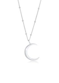 Kette mit Anh&auml;nger Elli "Halskette Halbmond Moon Sichel Astro 925 Silber" Gr. 45, silber, Halsketten, Damen, ohne Stein, Silber 925 (Sterlingsilber), Kette mit Anh&auml;nger