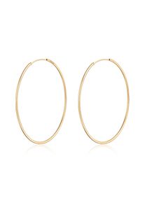 Paar Creolen Elli "Ohrringe Creolen Rund Basic Klassisch 925 Silber" Gr. 5, gold, Ohrringe, Damen, ohne Stein, Silber 925 (Sterlingsilber), Paar Creolen