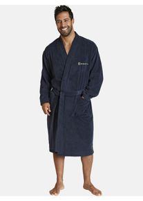 Hausanzug Babista "Bademantel ULISSE", Herren, Gr. XXL, blau (dunkelblau), Obermaterial: 100% Baumwolle CO., Homewear-Sets Hausanzug