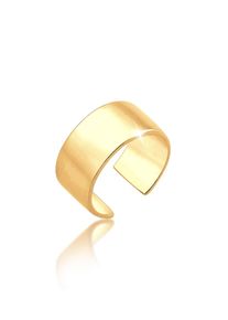 Ohrklemme Elli "Ohrringe Basic Single Earcuff Trend Breit 925 Silber" Gr. 8, gold, Ohrringe, Damen, ohne Stein, Silber 925 (Sterlingsilber), Ohrklemme