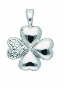 Adelia&acute;s Kettenanh&auml;nger ADELIA&acute;S "925 Silber Anh&auml;nger Kleeblatt mit Zirkonia", silber, Schmuckanh&auml;nger, Damen, mit Zirkonia, Silber 925 (Sterlingsilber), Kettenanh&auml;nger
