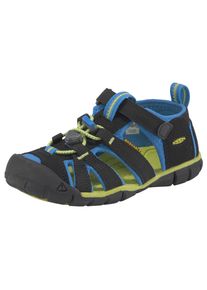 Sandale Keen "SEACAMP II CNX", M&auml;dchen, Gr. 31, bunt (schwarz, lime), Synthetik, Schuhe Sandale