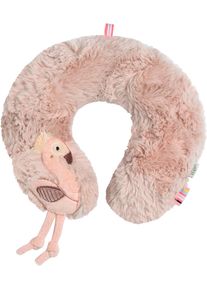 babyFEHN Nackenkissen FEHN "Lazy, Crazy & Pink, Flamingo", Baby, Gr. B/H/L: 23cm x 4,2cm x 21cm, rosa (rose), Baumwolle, Elasthan, Polyester, Funktionskissen Nackenkissen
