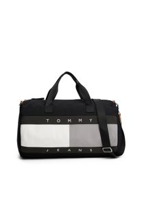 Weekender Tommy Jeans "TJM ARCHIVE DUFFLE", Herren, Gr. B/H/T: 47cm x 29cm x 29cm, schwarz, Leder, Textil, Taschen Weekender, Men Reisetasche, Freizeittasche, Travelbag mit plaktivem Logo