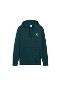 Kapuzensweatshirt Puma "CLASS GRAPHIC HOODIE FL", Herren, Gr. S, gr&uuml;n terrain, Fleece, Obermaterial: 66% Baumwolle, 34% Polyester, unifarben, regular fit normal, Rundhals, angesetztes B&uuml;ndchen, Sweatshirts Kapuzensweatshirt, mit Kapuze, mit K&auml;ngurutasche, mit Print-Applikationen, Regular Fit