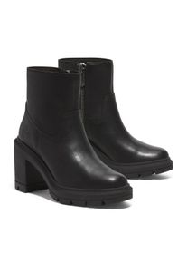 Stiefelette Timberland "ALLINGTON HEIGHTS MID ZIP UP BOOT", Damen, Gr. 42, schwarz (schwarz full grain), Leder, Schuhe Stiefelette, Winterschuhe, Ankle Boots, Winterboots