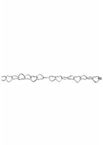Fu&szlig;kette ONE ELEMENT "Herz Fu&szlig;kettchen Rundankerkette aus 925 Silber 25 cm" Gr. 25, silber, Fu&szlig;ketten, Damen, Silber 925 (Sterlingsilber), Fu&szlig;kette