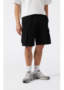 Bermudas Champion "ICONS Cargo Bermuda Shorts", Herren, Gr. L (52/54), N-Gr, schwarz (nbk), Obermaterial: 69% Baumwolle, 31% Polyester, Hosen Bermudas, sportlicher Stil, f&uuml;r Freizeit und Bewegung, robustes Material