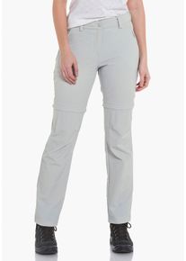 Sch&ouml;ffel Zip-away-Hose SCH&Ouml;FFEL "Pants Zip Off", Damen, Gr. 46, Normalgr&ouml;&szlig;en, grau, Oberstoff : 89% Nylon 11% Elasthan, Hosen Zip-away-Hose
