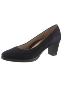 Pumps Ara "ORLY", Damen, Gr. 7,5 (41), blau (13436, 02 blau), Ziegenveloursleder, Schuhe Pumps, Abendschuh, Festtagsschuh,Trichterabsatz, mit kleinem Plateau