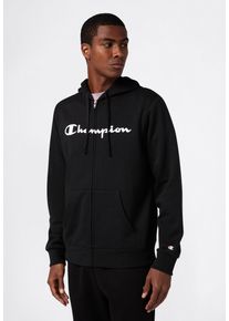 Kapuzensweatshirt Champion, Herren, Gr. S (44/46), schwarz (nbk, ns), Obermaterial: 55% Baumwolle, 45% Polyester, Sweatshirts Kapuzensweatshirt