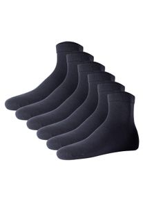 JOOP! Kurzsocken JOOP "Socken Unisex premium essential organic cotton Quarter 6p 6er Pack", Damen, Gr. 39-42, blau (dunkelblau), Obermaterial: 62% Baumwolle CO(Bio). 36% Polyamid PA. 2% Elasthan EL., Socken Kurzsocken