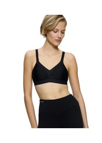 Sport-BH triaction by Triumph "Triaction Wellness N", Damen, Gr. 80, Cup B, schwarz, Single Jersey, Obermaterial: 77% Polyamid, 23% Elasthan (LYCRA), leicht gl&auml;nzend, unifarben, BHs Sport-BH, atmungsaktiv und hoher Support