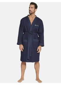 Hausanzug Babista "Bademantel SEBASTIO", Herren, Gr. M, blau (dunkelblau), Obermaterial: 100% Baumwolle CO., Homewear-Sets Hausanzug