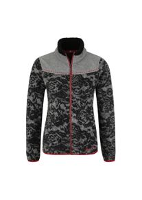 Fleecejacke DEPROC Active "WEDGWOOD WOMEN", Damen, Gr. 36 (S), grau, 100% Polyester, tailliert, gerader Abschluss, Jacken Fleecejacke, weiche Fleecejacke in traditioneller Optik