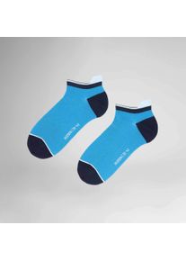 Sneakersocken Hudson "Sneaker Sporty Lip", Herren, Gr. 43-46, blau (space blau 0961), Obermaterial: 76% Baumwolle CO. 22% Polyamid PA. 2% Elasthan EL., Socken Sneakersocken
