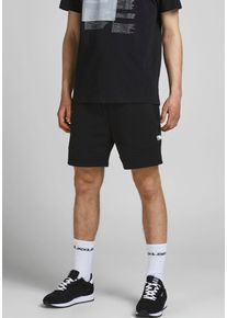 Jack & Jones Sweatshorts JACK & JONES "AIR SWEAT SHORTS", Herren, Gr. XS, N-Gr, schwarz, angeraute Sweatware, Obermaterial: 60% Polyester, 40% Baumwolle, unifarben, bequem, Hosen Sweatshorts