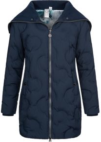 Steppmantel DEPROC Active "GILMOUR MEGATE LONG WOMEN", Damen, Gr. 40 (M), blau (navy), 100% Polyester, mit Gummizug, M&auml;ntel Steppmantel, auch in Gro&szlig;en Gr&ouml;&szlig;en erh&auml;ltlich