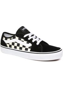 Sneaker Vans "Filmore Decon Checkerboard", Damen, Gr. 38,5, schwarz-wei&szlig; (schwarz, wei&szlig;), Leder, Textil, bedruckt, mehrfarbig, Schuhe Sneaker