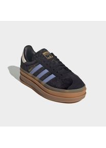 Sneaker adidas originals "GAZELLE BOLD", Damen, Gr. 38, core schwarz, blau spark, wonder wei&szlig;, Leder, Synthetik, Textil, Schuhe Sneaker, Samt-Sneaker, f&uuml;r Kinder & Jugendliche
