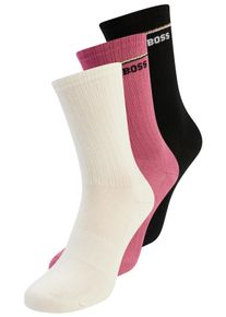 Basicsocken BOSS "3P QS Iconic CC SP W", Damen, Gr. 39-42, bunt (open miscellaneous 960), Baumwollmischung, Socken Basicsocken, kontrastfarbene Details