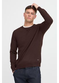 Rundhalspullover Blend "Pullover", Herren, Gr. S, rot (winetasting), Strick, Obermaterial: 100% Polyester, unifarben, regular fit normal, Rundhals, B&uuml;ndchen, Pullover Rundhalspullover, Kunstfaser