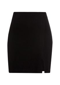 Minirock LSCN BY LASCANA, Damen, Gr. 40, schwarz, Single Jersey, Obermaterial: 95% Viskose, 5% Elasthan, unifarben, figurbetont kurz, R&ouml;cke Minirock, mit kleinem Schlitz, Topseller