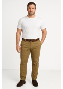 Jack & Jones PlusSize Chinohose "JPSTMARCO FRANCO CHINO W BELT PLS", Herren, Gr. 46 (6XL), L&auml;nge 34, braun (e.wood), Web, Obermaterial: 98% Baumwolle, 2% Elasthan, JACK & JONES PLUSSIZE, unifarben, slim fit kn&ouml;chellang, Hosen Chinohose