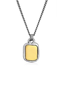 Lange Kette HAZE & GLORY "Halskette Wisdom - 925 Silber vergoldet" Gr. 60, silber, Halsketten, Herren, Silber 925 (Sterlingsilber), Lange Kette