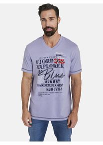 T-Shirt Jan Vanderstorm "T-Shirt NORDGER", Herren, Gr. 6XL, lila (helllila), Obermaterial: 100% Baumwolle CO., Shirts T-Shirt