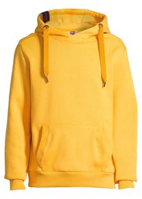 Kapuzenpullover SALZHAUT "Hoodie HEFF", Herren, Gr. S, gelb (sun), Obermaterial: 55% Baumwolle CO. 45% Polyester PES., Pullover Kapuzenpullover