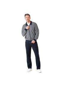 Sweater Hajo "Trainingsanzug Klima Komfort Homewear", Herren, Gr. XXL, bunt (blau), Obermaterial: 62% Baumwolle CO. 38% Polyester PES., Sweatshirts Sweater