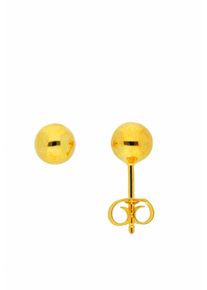 Adelia&acute;s Paar Ohrstecker ADELIA&acute;S "925 Silber Ohrringe Ohrstecker &Oslash; 6 mm", gold (vergoldet), Ohrringe, Damen, Silber 925 (Sterlingsilber), Paar Ohrstecker