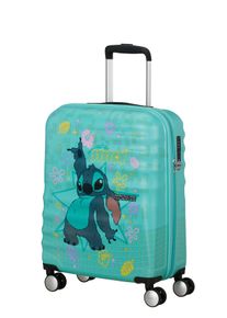 Hartschalen-Trolley American Tourister "WAVEBREAKER DISNEY, verschiedene Motive", M&auml;dchen, Gr. B/H/T: 40cm x 55cm x 20cm 36 l, stitch flower, ABS, Koffer Hartschalen-Trolley, Reisekoffer Reisegep&auml;ck