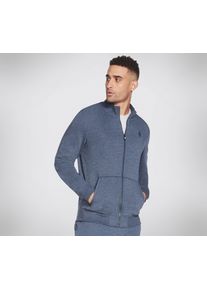 Kapuzensweatjacke Skechers "THE HOODLESS HOODIE GOWALK EVERYWHE", Herren, Gr. XXL, blau (indigo (blau iris single dye)), Sweatware, Obermaterial: 54% Baumwolle, 46% Polyester, Rippstrickb&uuml;ndchen, Sweatjacken Kapuzensweatjacke