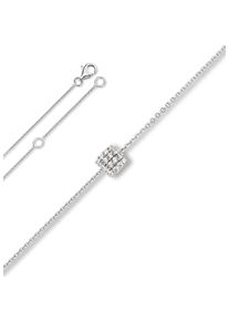 Silberkette ONE ELEMENT "Zirkonia Halskette aus 925 Silber 45 cm" Gr. 45, silber, Halsketten, Damen, mit Zirkonia, Silber 925 (Sterlingsilber), Silberkette